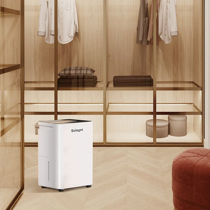 Solayce PD16R-02EE Dehumidifier 16L/24h, 3.2L Large Water Tank, Digital Humidity Display, Coverage Area 50㎡(538 sq. ft), 24H Timer, Ideal for Laundry Drying, Bedroom, Basement, Garage &amp; Kitchen