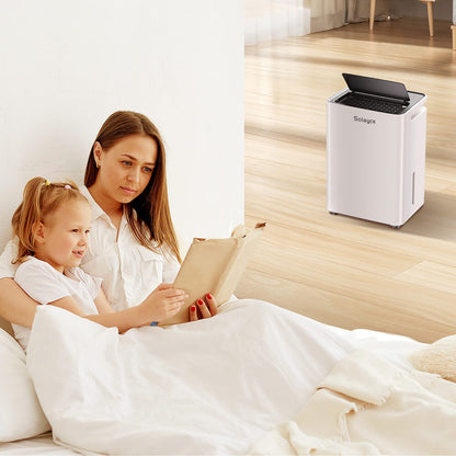 Solayce PD16R-02EE Dehumidifier 16L/24h, 3.2L Large Water Tank, Digital Humidity Display, Coverage Area 50㎡(538 sq. ft), 24H Timer, Ideal for Laundry Drying, Bedroom, Basement, Garage &amp; Kitchen