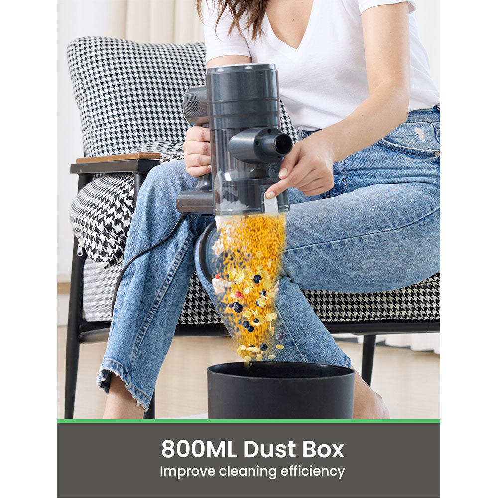 Vactidy C6 Corded Vacuum Cleaner, 18kPa Powerful Suction, 800ml Dust Box, with 7m Cable, 600W Motor, HEPA Filter, Anti-Overheating/Anti-scalding