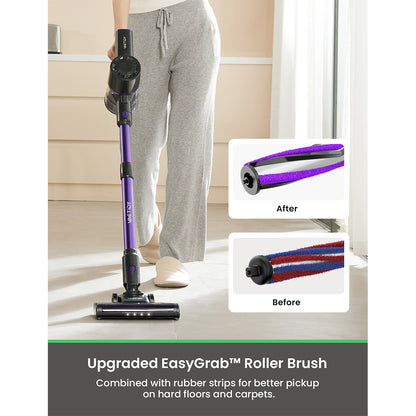 Vactidy V8 Pro Cordless Vacuum Cleaner, 25kPa Powerful Suction, Cyclonic Filtration System, 500ml Dust Cup, LED Touch Display, 180&#176; Rotatable Brush Head, 35min Runtime, Self-Standing Design