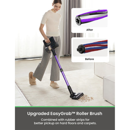 Vactidy V8 Pro Cordless Vacuum Cleaner, 25kPa Powerful Suction, Cyclonic Filtration System, 500ml Dust Cup, LED Touch Display, 180&#176; Rotatable Brush Head, 35min Runtime, Self-Standing Design