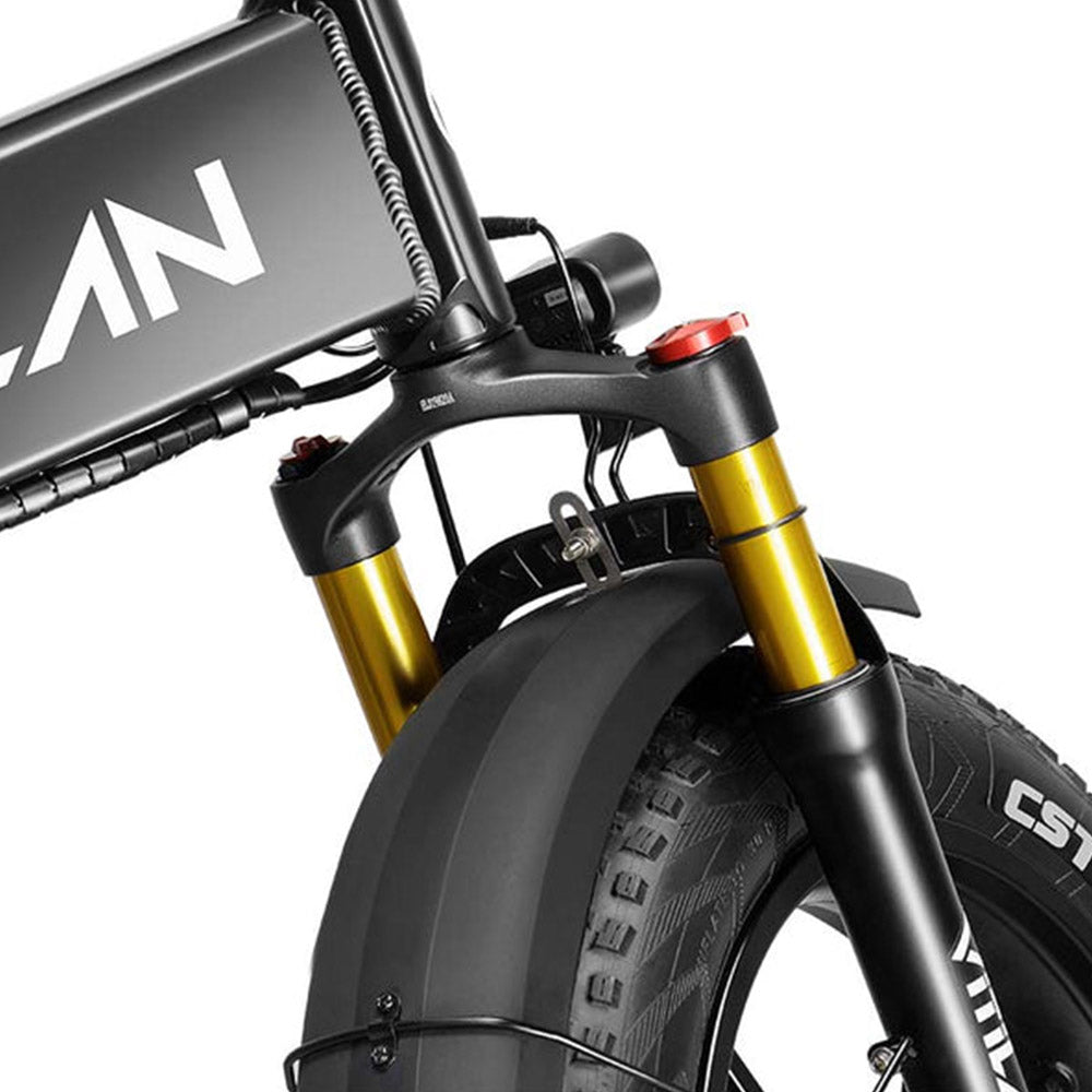 Vitilan I7 Pro 3.0 Electric Bike, 750W Motor, 48V 20Ah Battery, 20*4.0-inch Fat Tire, 45km/h Max Speed, 110km Max Range, Hydraulic Disc Brake, Hydraulic Suspension Rear Shock, Air Suspension Front Fork, Shimano 8 Speed - Black