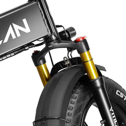 Vitilan I7 Pro 3.0 Electric Bike, 750W Motor, 48V 20Ah Battery, 20*4.0-inch Fat Tire, 45km/h Max Speed, 110km Max Range, Hydraulic Disc Brake, Hydraulic Suspension Rear Shock, Air Suspension Front Fork, Shimano 8 Speed - Black