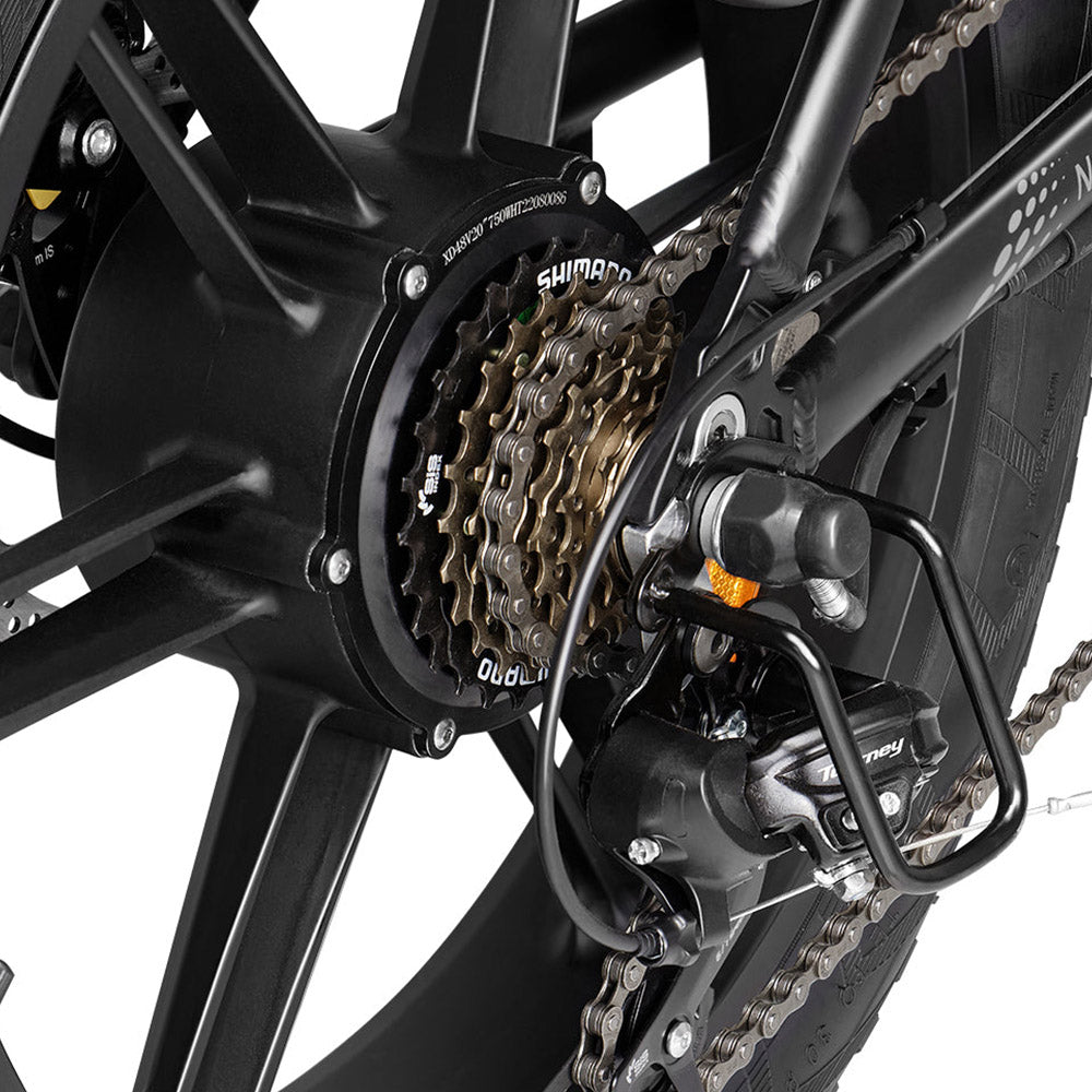 Vitilan V3 2.0 Electric Bike, 750W Motor, 48V 13Ah Battery, 20*4.0-inch Fat Tires, 45km/h Max Speed, 73km Range, Hydraulic Disc Brake, Suspension Front Fork, Shimano 7-speed, Color Display - Black