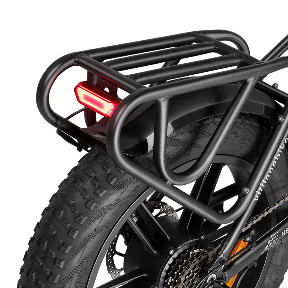 Vitilan V3 2.0 Electric Bike, 750W Motor, 48V 13Ah Battery, 20*4.0-inch Fat Tires, 45km/h Max Speed, 73km Range, Hydraulic Disc Brake, Suspension Front Fork, Shimano 7-speed, Color Display - Black