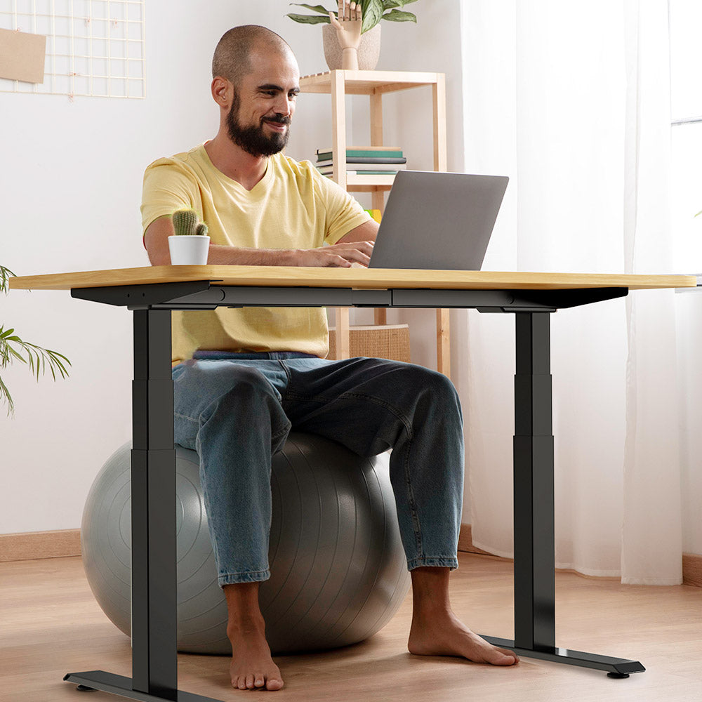 ACGAM JSZ-3 Dvoumotorový 3stupňový elektrický nastavitelný rám stolu, odolný, nosnost 120 kg, pro domácí kancelář, černý