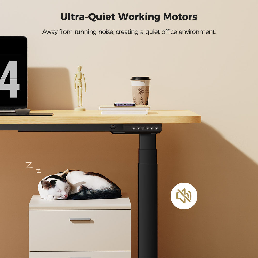 ACGAM JSZ-3 Dvoumotorový 3stupňový elektrický nastavitelný rám stolu, odolný, nosnost 120 kg, pro domácí kancelář, černý