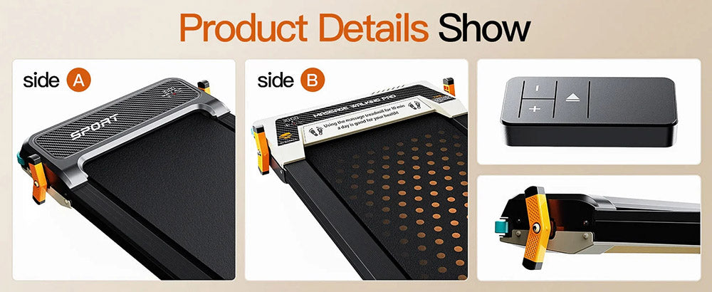 Běžecký pás Akluer 520 s oboustranným podstavcem, masážní přístroj na nohy Shiatsu, podložka na chůzi se sklonem, tichý motor 2,5 HP, LED displej