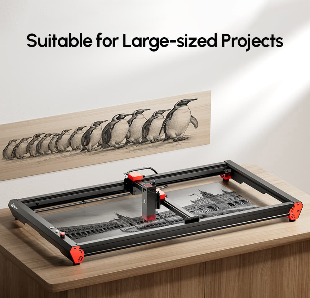 Sada rozšíření pro laserový gravírovací stroj AlgoLaser Alpha, 400*850 mm (157,5*334,6 palce)