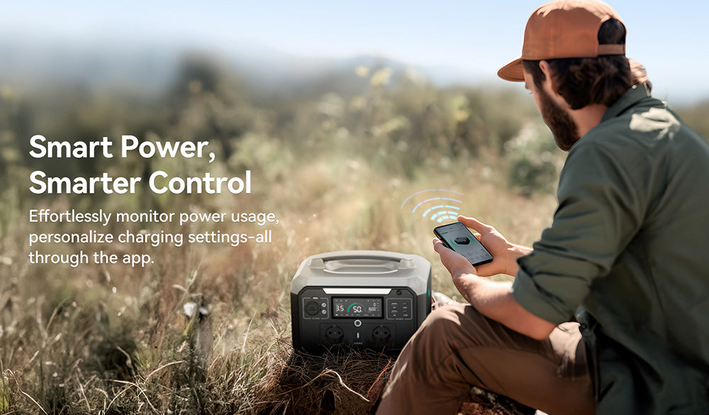 Přenosná elektrárna Ampace P600 Pro, 584Wh LiFePO4 baterie, 2000 cyklů, ovládání přes aplikaci, 600W solární generátor pro venkovní kempování, obytné vozy, domácí použití, 9 výstupních portů