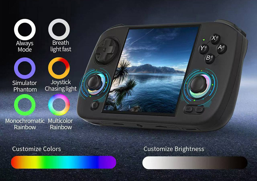 Herní konzole ANBERNIC RG CubeXX, 3,95palcová 720*720 IPS obrazovka, 64bitový Linux, 5G WiFi Bluetooth 4.2, streamování Moonlight, 6,5 hodiny hraní, RGB podsvícení - šedá