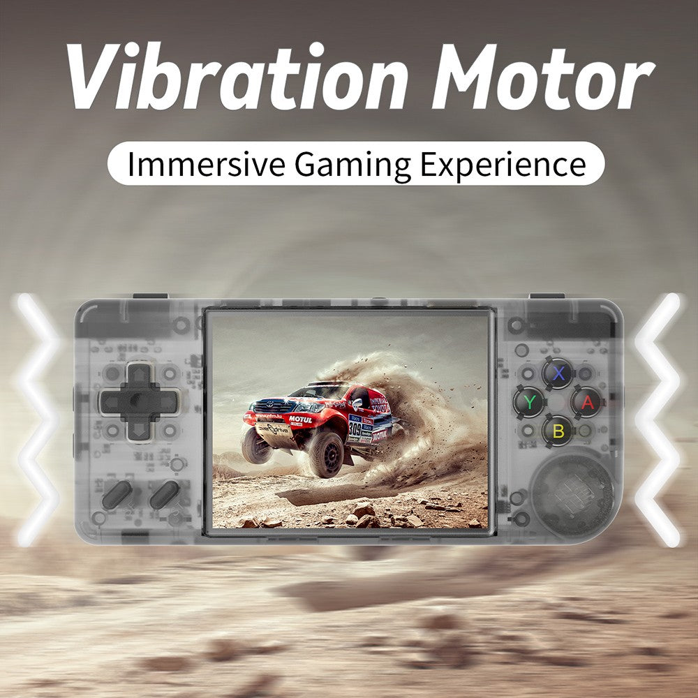 Herní konzole ANBERNIC RG28XX, 2,83palcový IPS displej, 64GB TF karta, předinstalováno více než 5000 her, multimediální aplikace, 8 hodin hraní, HDMI výstup - průhledná černá