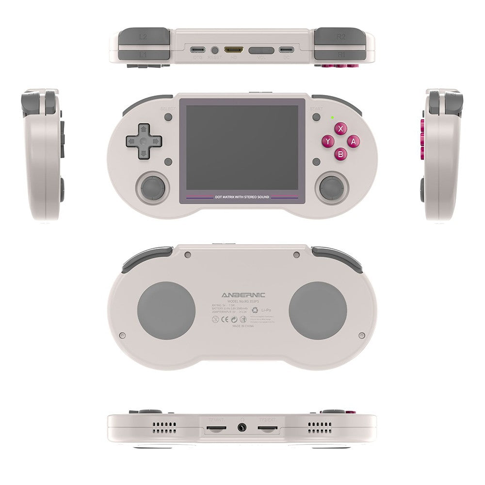 Herní konzole ANBERNIC RG353PS, 64GB TF karta - bílá