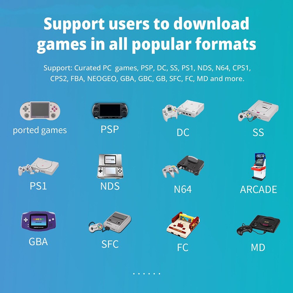 Herní konzole ANBERNIC RG353PS, 64GB TF karta - bílá