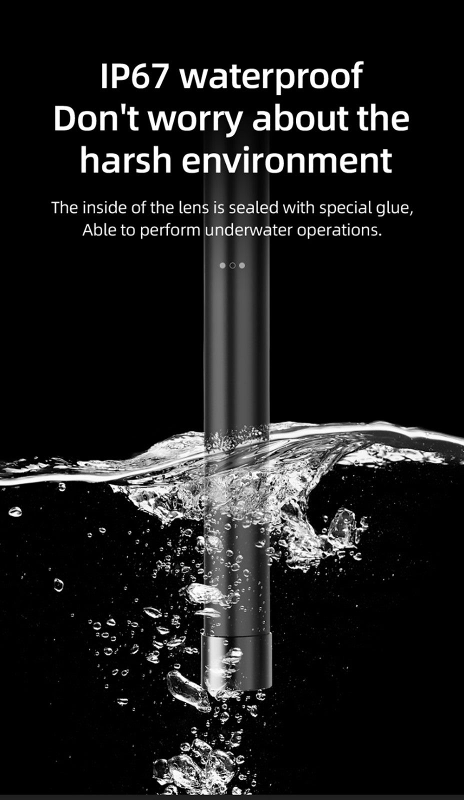 Endoskop ANESOK 113B, 4,3palcová IPS obrazovka, jeden objektiv, rozlišení 1080P, 6 nastavitelných LED světel, 3 hodiny provozní doby, vodotěsnost IP67, 1m kabel - oranžová