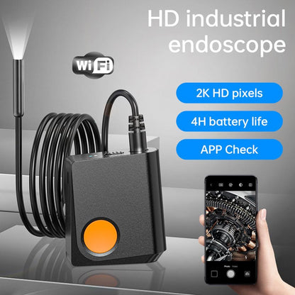 ANESOK W200 WiFi Portable Endoscope, 2K Camera, 1080P Resolution, 4 Hours Working Time, 8 LEDs, IP67 Waterproof, 1m Cable