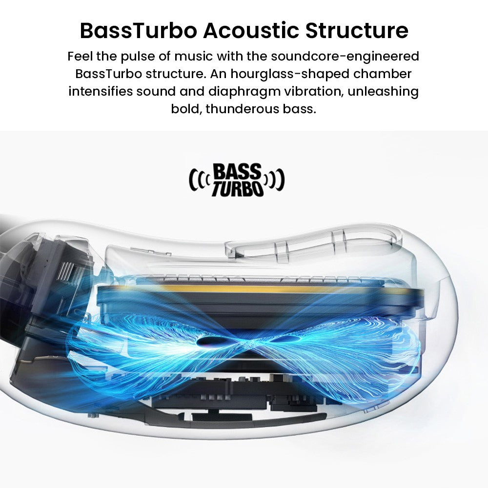 Anker Soundcore AeroFit 2 Bezdrátová sluchátka s otevřeným uchem, nastavitelné háčky na uši, Bluetooth 5.4, bezdrátový zvuk s vysokým rozlišením - černá