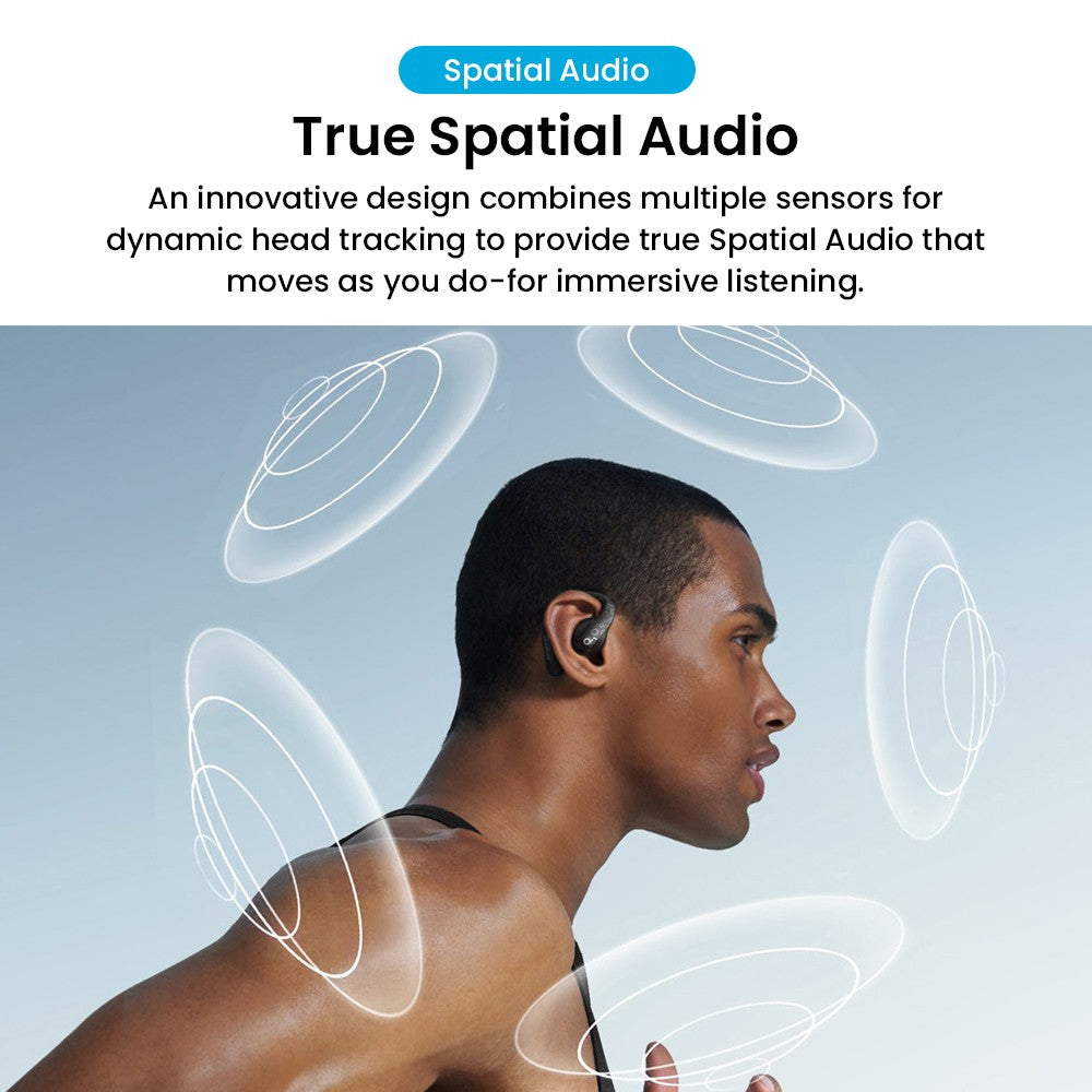 Anker Soundcore AeroFit Pro otevřená sluchátka do uší, Bluetooth 5.3, až 46 hodin přehrávání - černá