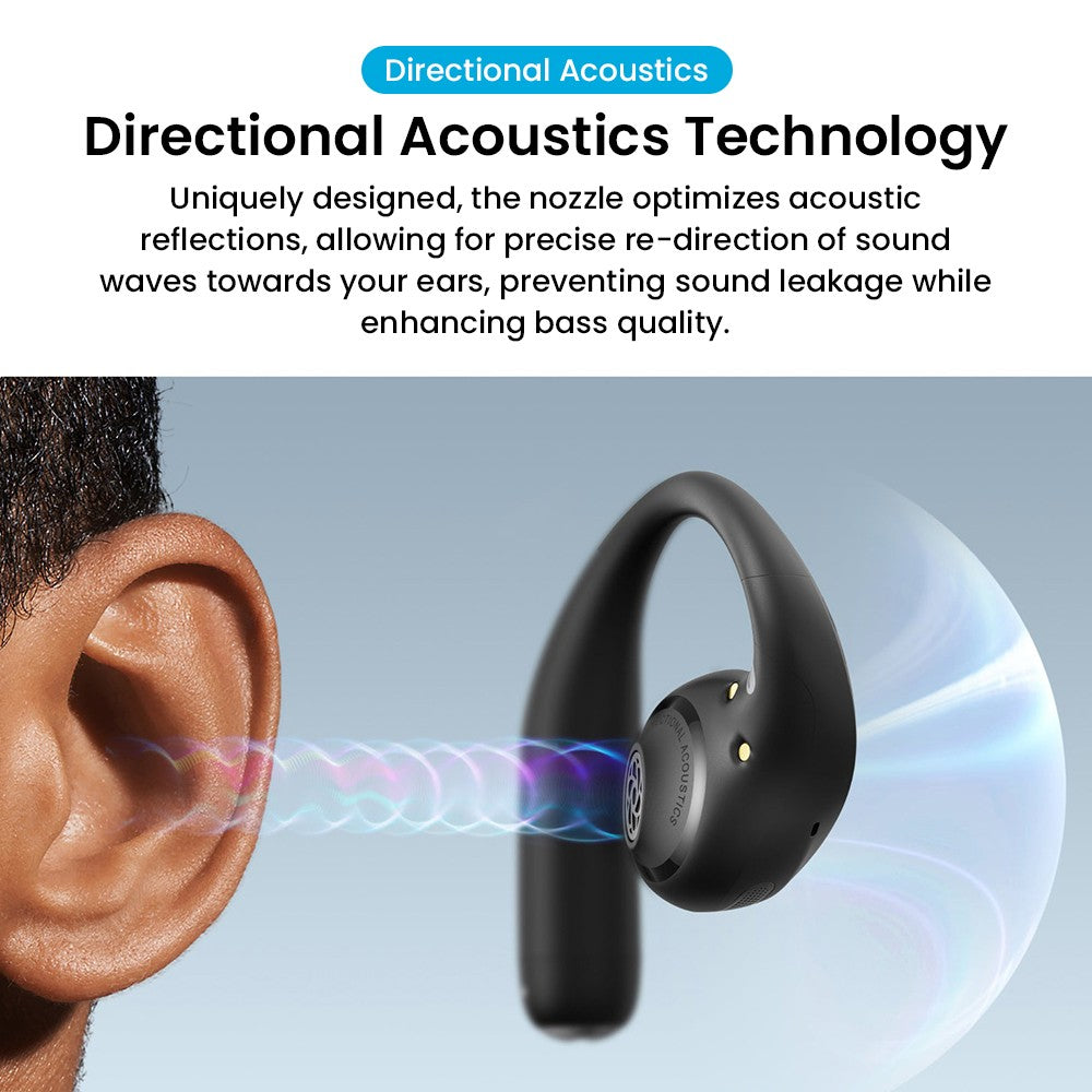 Anker Soundcore AeroFit Pro otevřená sluchátka do uší, Bluetooth 5.3, až 46 hodin přehrávání - černá