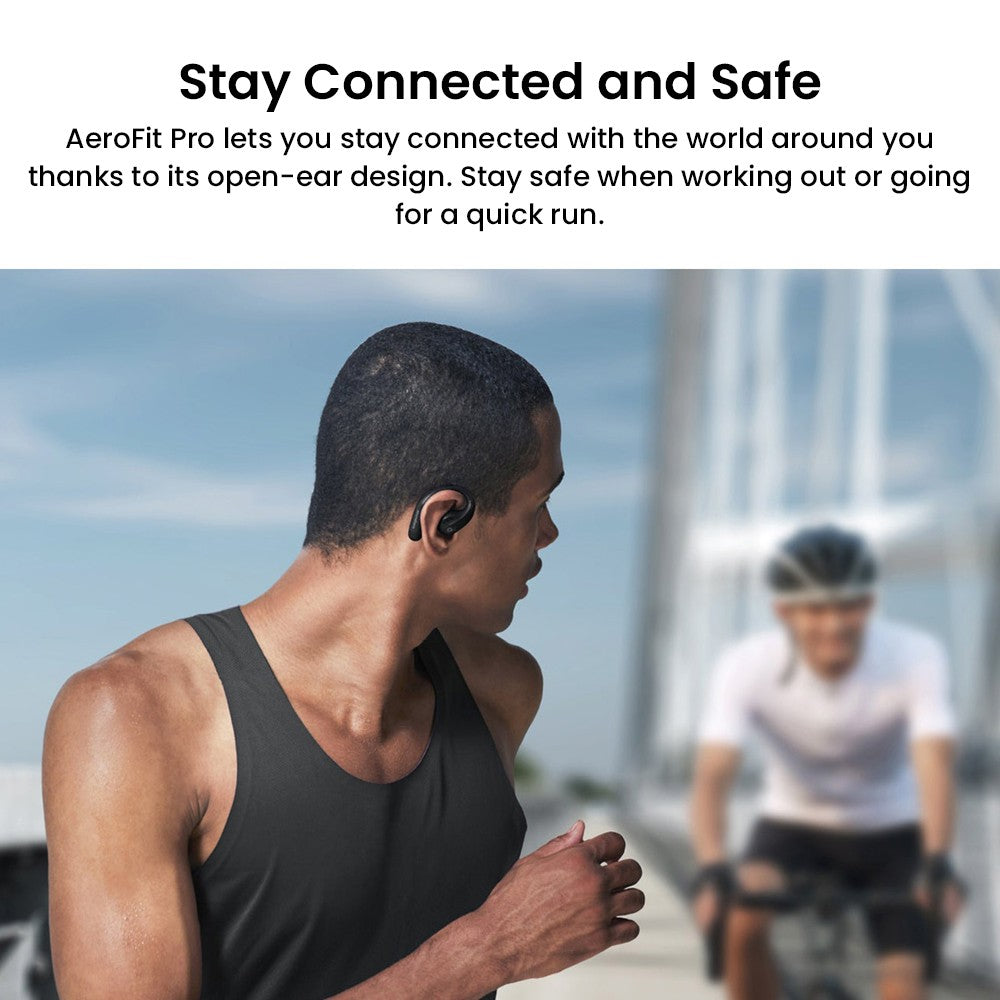 Anker Soundcore AeroFit Pro otevřená sluchátka do uší, Bluetooth 5.3, až 46 hodin přehrávání - černá