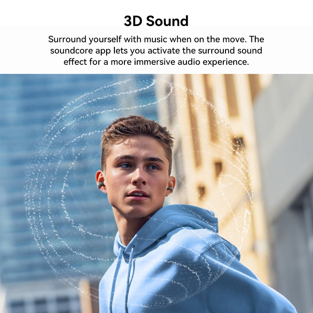 Anker Soundcore C30i otevřená sluchátka s klipem, Bluetooth 5.3, voděodolnost IPX4, výdrž až 30 hodin přehrávání - bílá