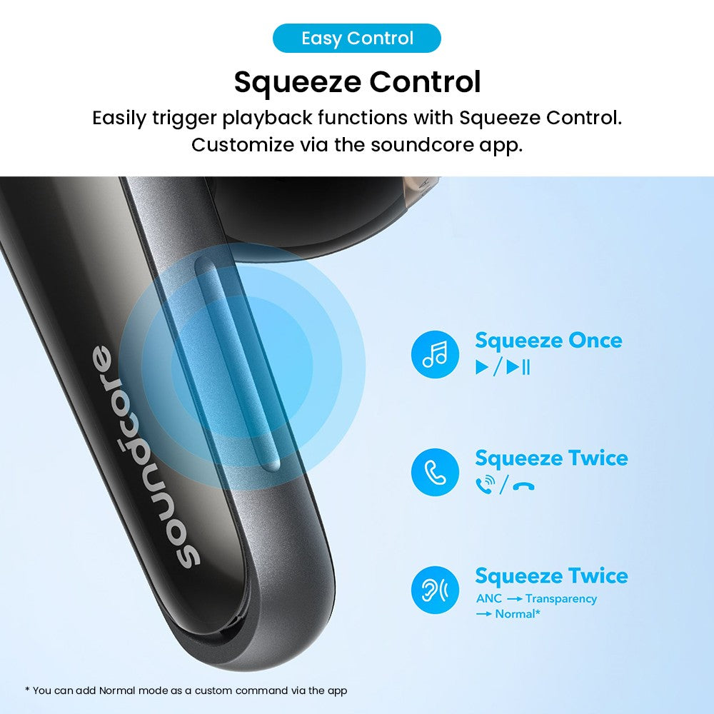 Anker Soundcore Liberty 4 True Wireless ANC sluchátka, bezdrátový zvuk s vysokým rozlišením, prostorový zvuk s duálními režimy, senzor tepové frekvence - černá