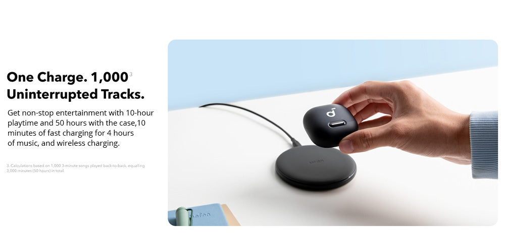 Sluchátka Soundcore Liberty 4 NC Earbuds TWS, adaptivní ANC 2.0, Bluetooth 5.3, vodotěsnost IPX4, rychlé nabíjení - bílá