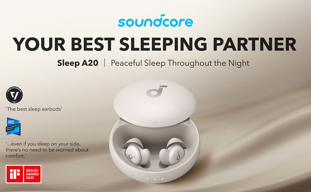 Anker Soundcore Sleep A20 Earbuds, sluchátka s blokováním hluku pro spaní, až 80 hodin přehrávání