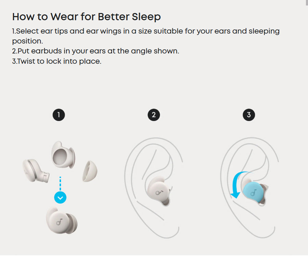 Anker Soundcore Sleep A20 Earbuds, sluchátka s blokováním hluku pro spaní, až 80 hodin přehrávání