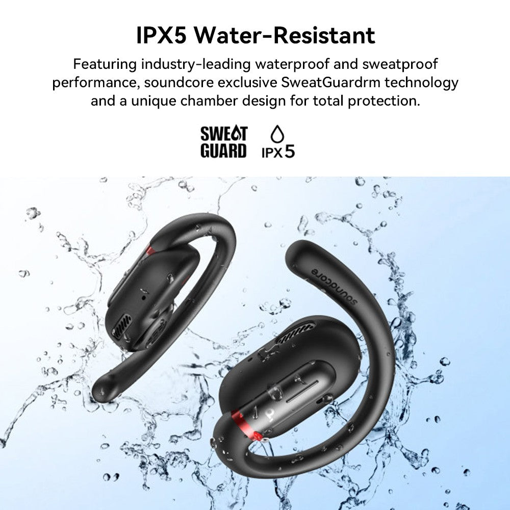 Anker Soundcore V30i otevřená sluchátka do uší, ergonomické háčky na uši, Bluetooth 5.3, ovládání aplikací, až 36 hodin přehrávání