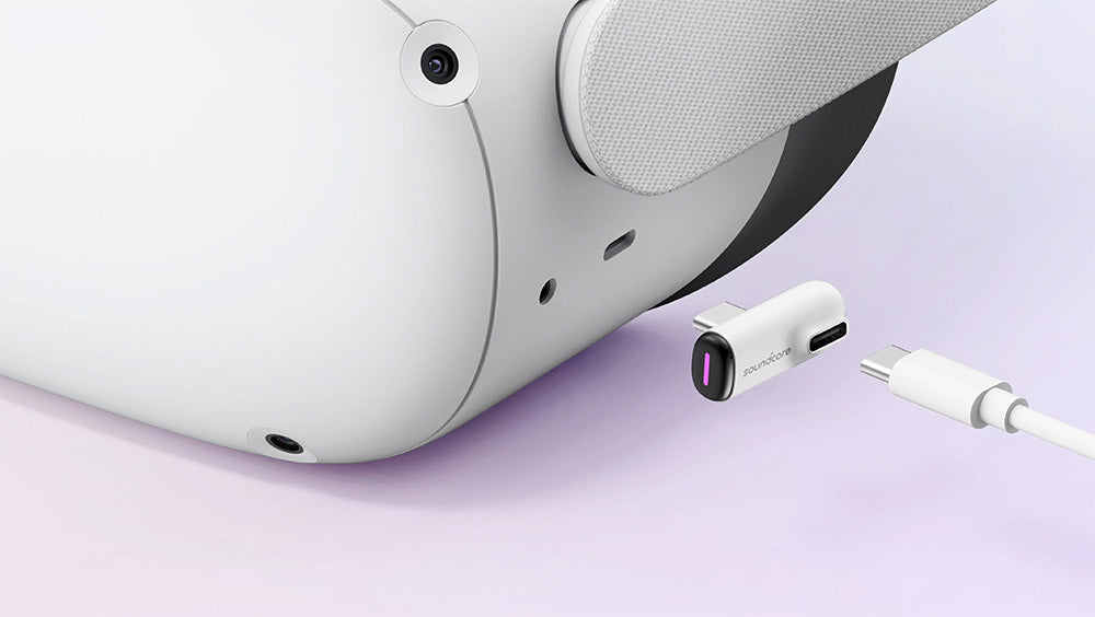 Herní sluchátka Anker Soundcore VR P10 TWS, kompatibilní s Meta Quest 2, Steam Deck, PS4, PS5, PC, Switch - bílá