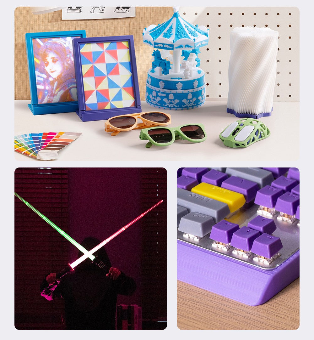 3D tiskárna ANYCUBIC KOBRA 3 COMBO s technologií ACE Pro, maximální rychlost 600 mm/s, duální systém PTC ohřevu, inteligentní vícebarevný tisk, automatické vyrovnávání, detekce ucpání trysek, rozšiřitelné rozměry 250x250x260 mm