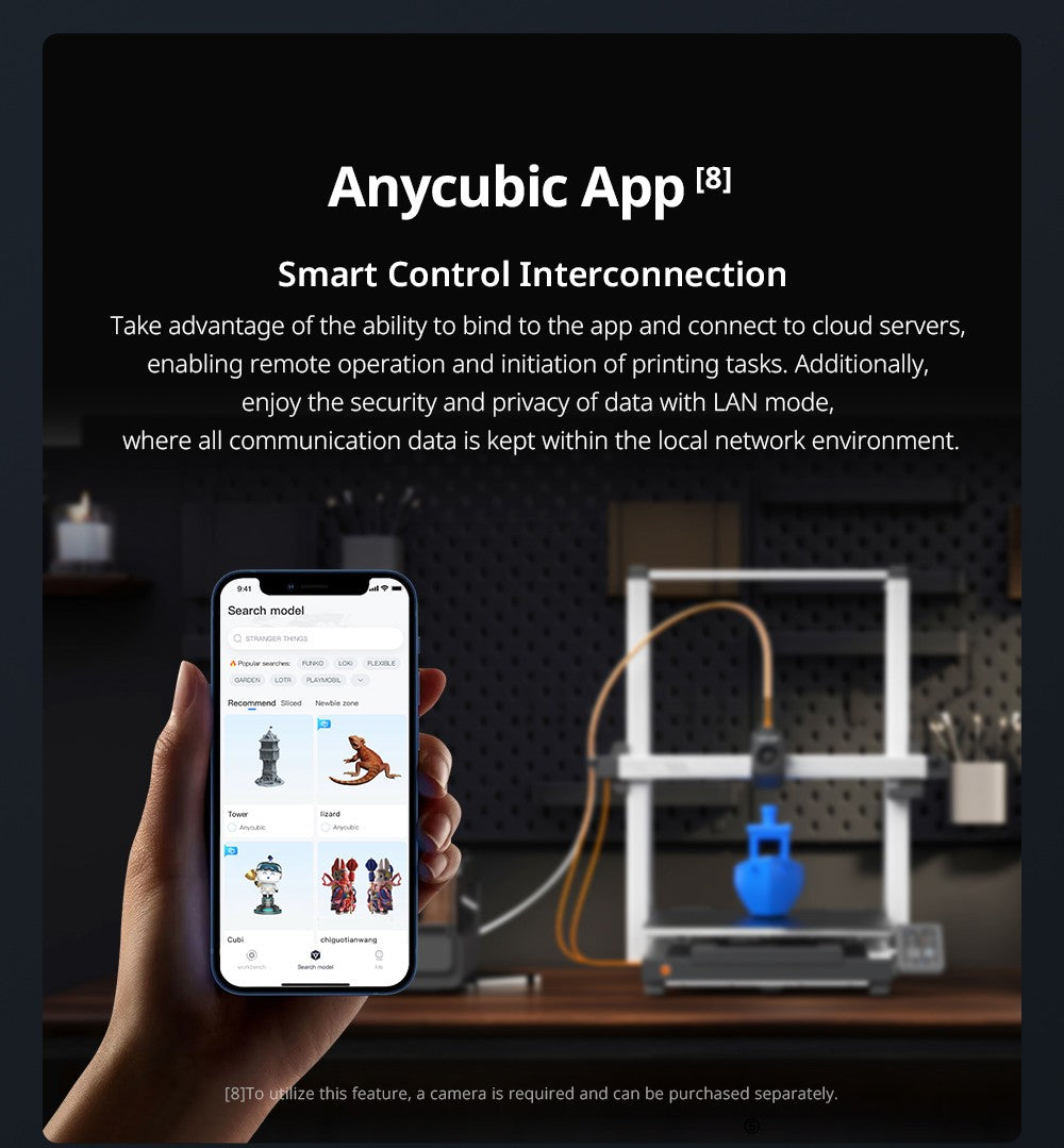 Kombinovaná 3D tiskárna Anycubic Kobra 3 Max, tisk až 8 barev, barevný procesor ACE Pro, vysokorychlostní tisk 600 mm/s, automatické vyrovnávání a ochrana proti ztrátě kroku, 420*420*500 mm