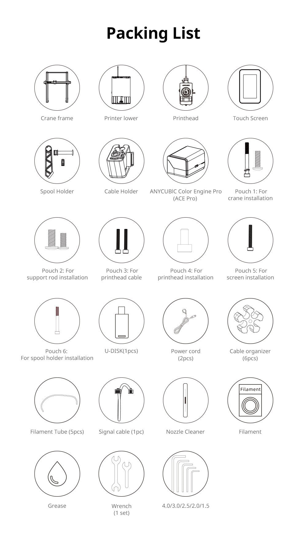 Kombinovaná 3D tiskárna Anycubic Kobra 3 Max, tisk až 8 barev, barevný procesor ACE Pro, vysokorychlostní tisk 600 mm/s, automatické vyrovnávání a ochrana proti ztrátě kroku, 420*420*500 mm