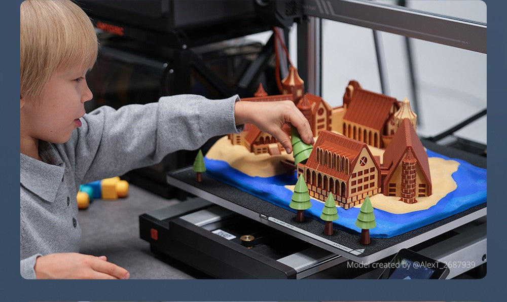 Kombinovaná 3D tiskárna Anycubic Kobra 3 Max, tisk až 8 barev, barevný procesor ACE Pro, vysokorychlostní tisk 600 mm/s, automatické vyrovnávání a ochrana proti ztrátě kroku, 420*420*500 mm