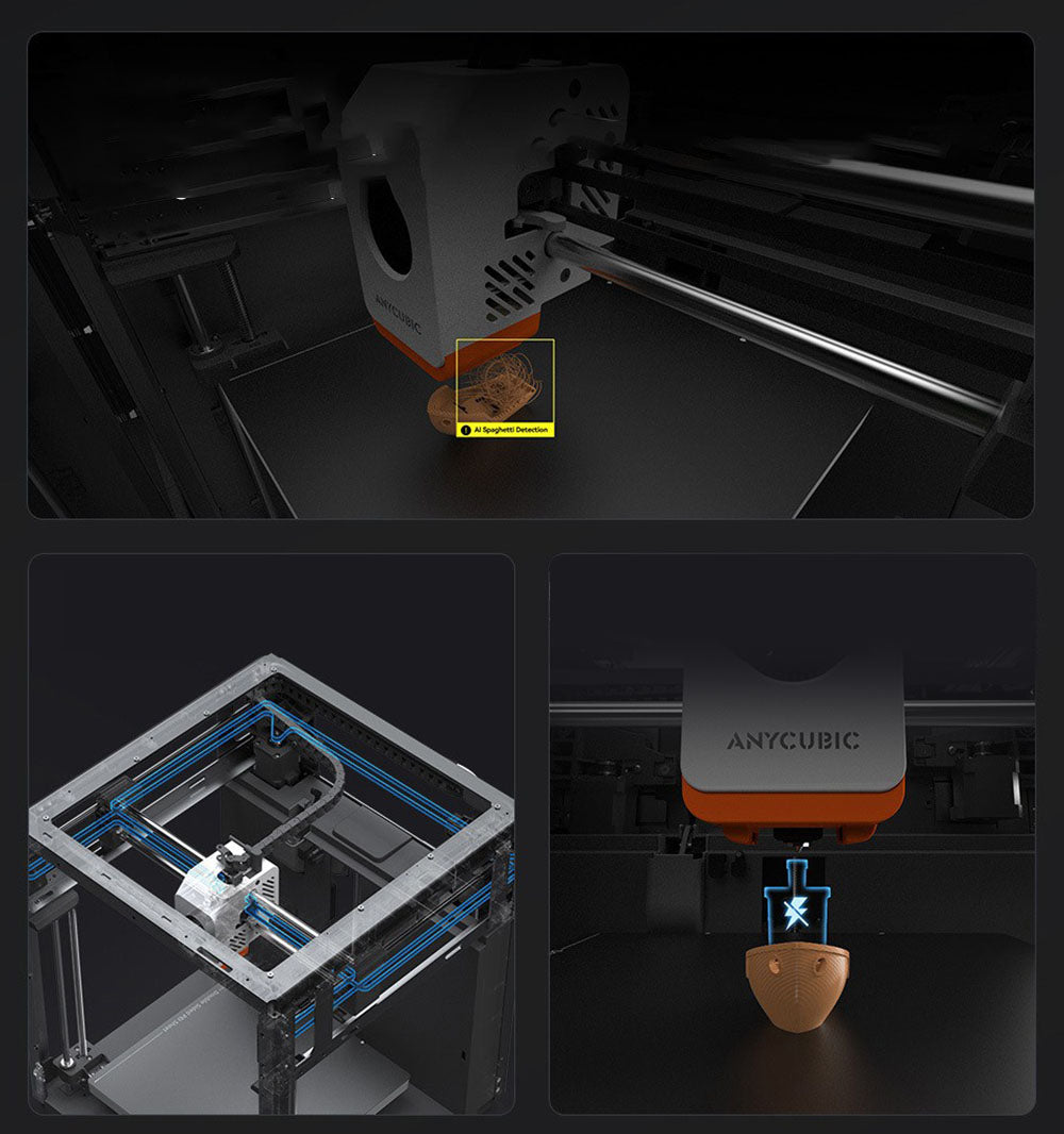 3D tiskárna ANYCUBIC KOBRA S1 COMBO, zářivý 8barevný tisk, ultra vysoká rychlost 600 mm/s, automatické vyrovnávání, hotend 320 °C, ultratichý chod 44 dB, konstrukce CoreXY, 250 * 250 * 250 mm