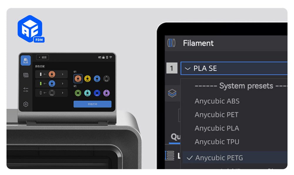 3D tiskárna ANYCUBIC KOBRA S1 COMBO, zářivý 8barevný tisk, ultra vysoká rychlost 600 mm/s, automatické vyrovnávání, hotend 320 °C, ultratichý chod 44 dB, konstrukce CoreXY, 250 * 250 * 250 mm