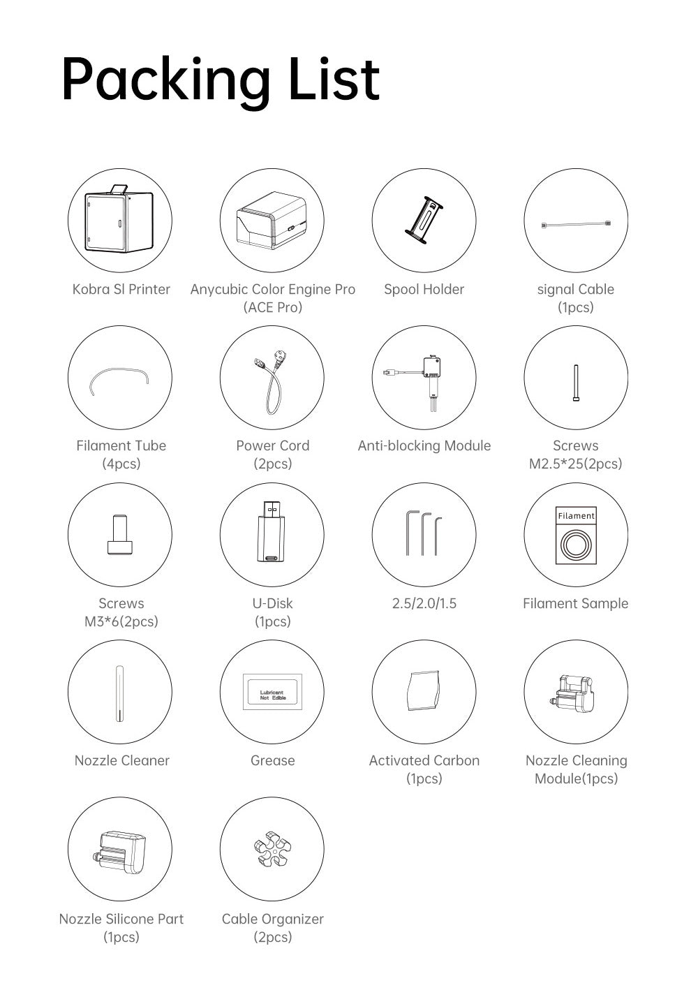 3D tiskárna ANYCUBIC KOBRA S1 COMBO, zářivý 8barevný tisk, ultra vysoká rychlost 600 mm/s, automatické vyrovnávání, hotend 320 °C, ultratichý chod 44 dB, konstrukce CoreXY, 250 * 250 * 250 mm