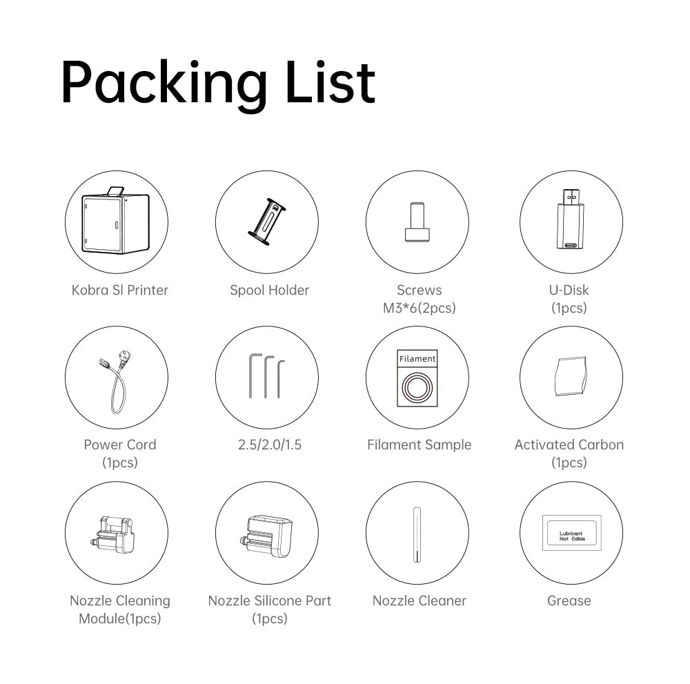 3D tiskárna Anycubic Kobra S1, uzavřená konstrukce CoreXY, ultrarychlý tisk 600 mm/s, podpora vícebarevného tisku s ACE Pro, hotend 320℃, ultratichý provoz 44 dB, 250*250*250 mm