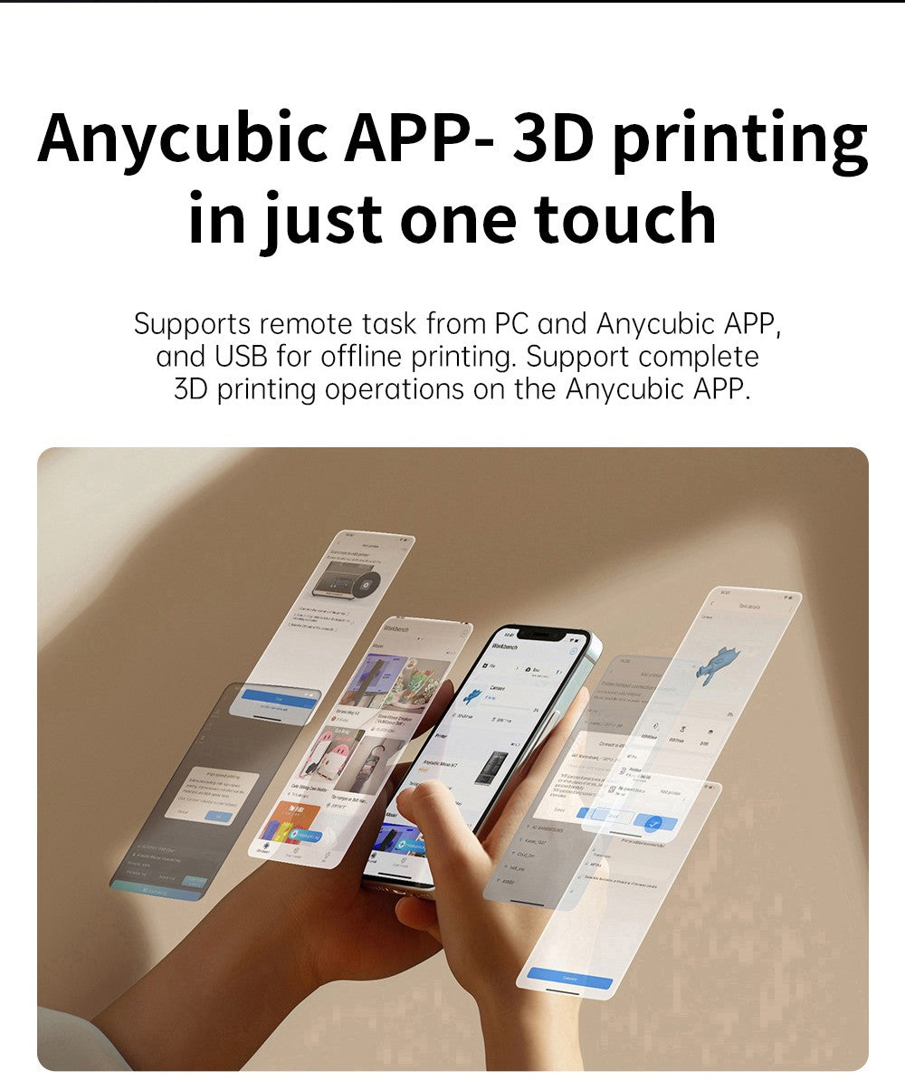 3D tiskárna Anycubic Photon Mono M7 Resin, rychlost tisku 90 mm/h, 14K COB zdroj, 10,1palcový monochromatický LCD displej, dynamické podsvícení, bez vyrovnávání, 223*126*230 mm