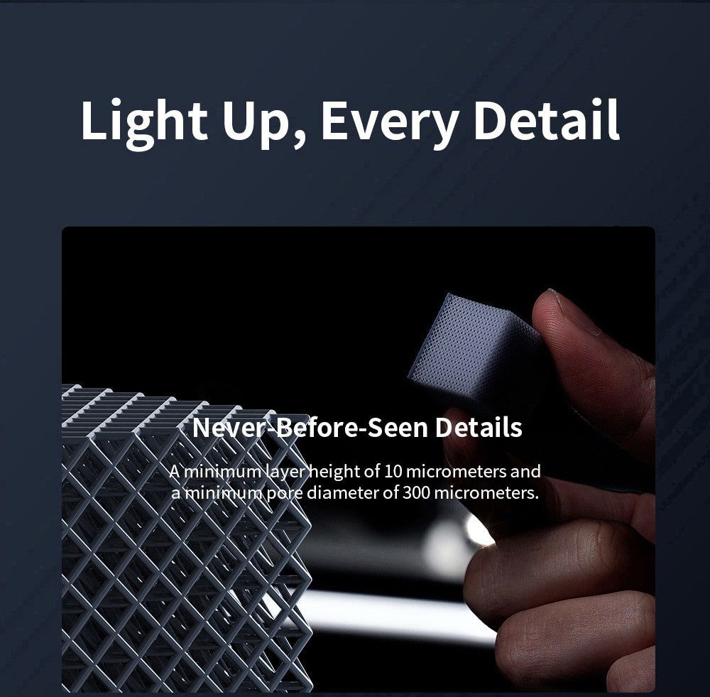 3D tiskárna Anycubic Photon Mono M7 Pro z pryskyřice, výška vrstvy 0,1 mm, rychlost tisku 170 mm/h, zdroj 14K COB LighTurbo 3.0, 10,1