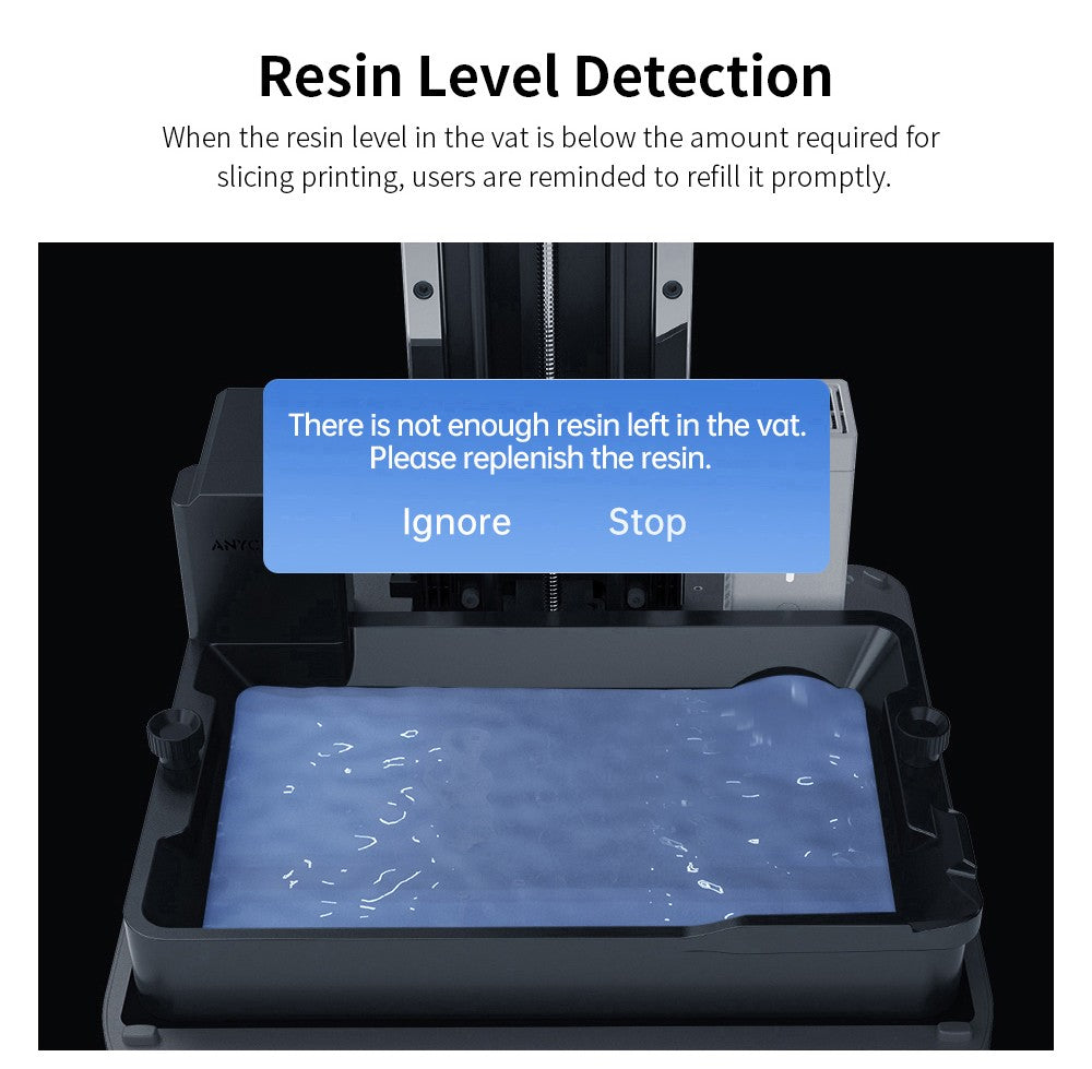 3D tiskárna Anycubic Photon Mono M7 Pro z pryskyřice, výška vrstvy 0,1 mm, rychlost tisku 170 mm/h, zdroj 14K COB LighTurbo 3.0, 10,1