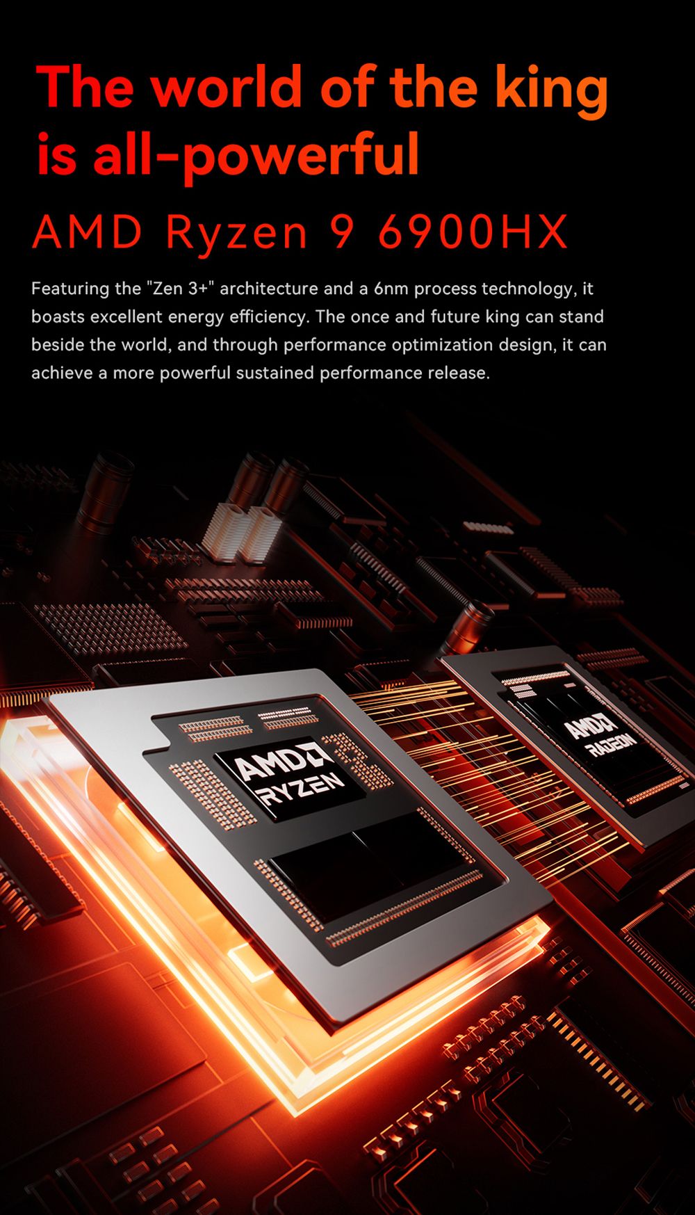 Herní mini PC AOOSTAR GODX s dedikovanou grafickou kartou, procesorem AMD Ryzen 9 6900HX 8 jader 4,9 GHz, grafickou kartou AMD Radeon RX 6600LE 8 GB 128bit, 32 GB RAM 1 TB SSD, WiFi6, 2x 2,5G LAN, 5x USB 3.2, 1x USB 4, 1x Type-C, 1x DP, 1x HDMI, 2x konektor pro sluchátka, 2x port pro mikrofon - zástrčka EU