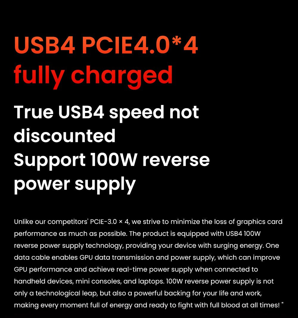 Dokovací stanice AOOSTAR XG76XT eGPU s grafickou kartou AMD Radeon RX 7600MXT, 8 GB GDDR6 RAM, 128bitová, 1*USB 4.0, 1*Oculink, 1*HDMI, 2*DP, 1*Type-C, 100W reverzní nabíjení - zástrčka EU