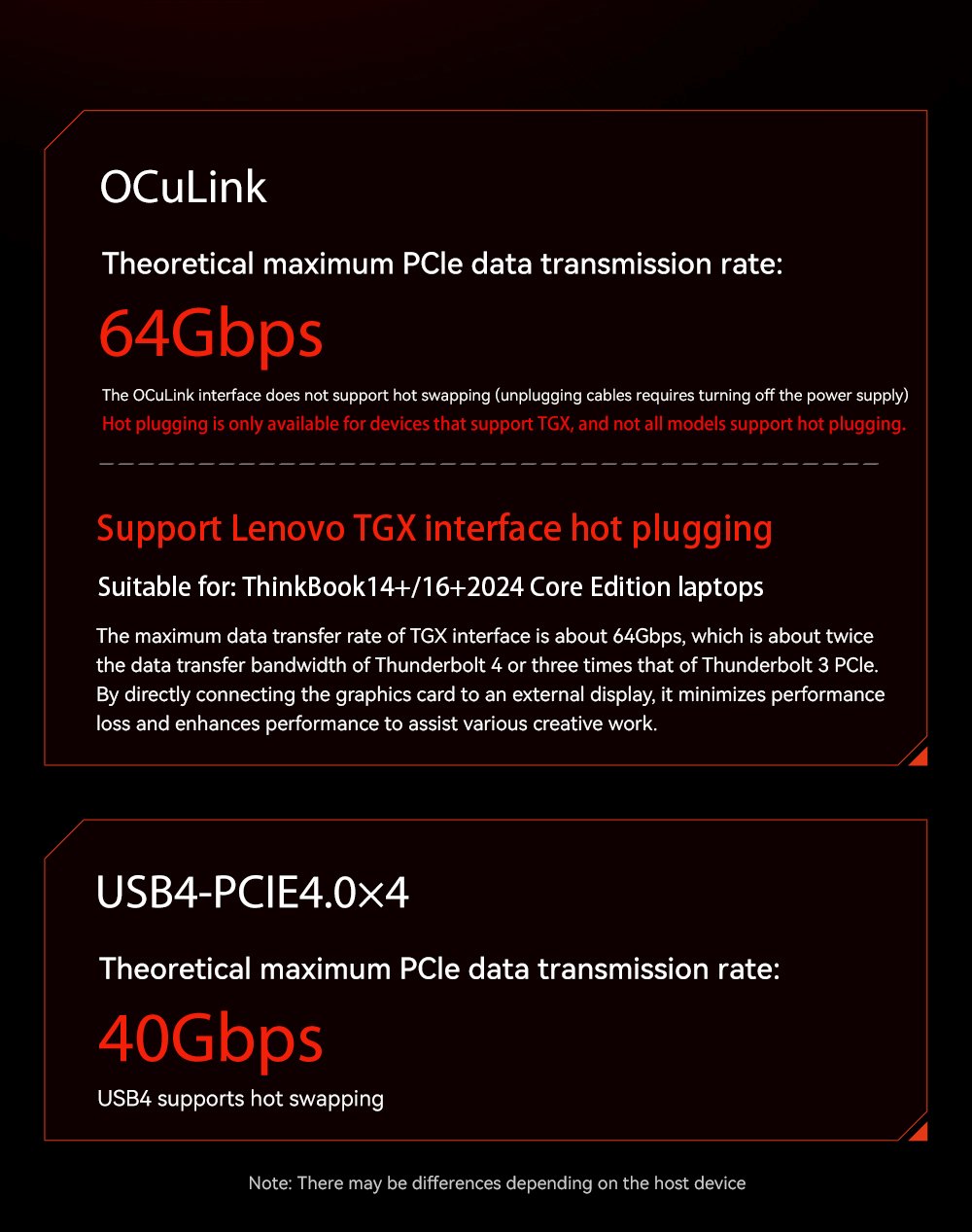 Dokovací stanice AOOSTAR XG76XT eGPU s grafickou kartou AMD Radeon RX 7600MXT, 8 GB GDDR6 RAM, 128bitová, 1*USB 4.0, 1*Oculink, 1*HDMI, 2*DP, 1*Type-C, 100W reverzní nabíjení - zástrčka EU