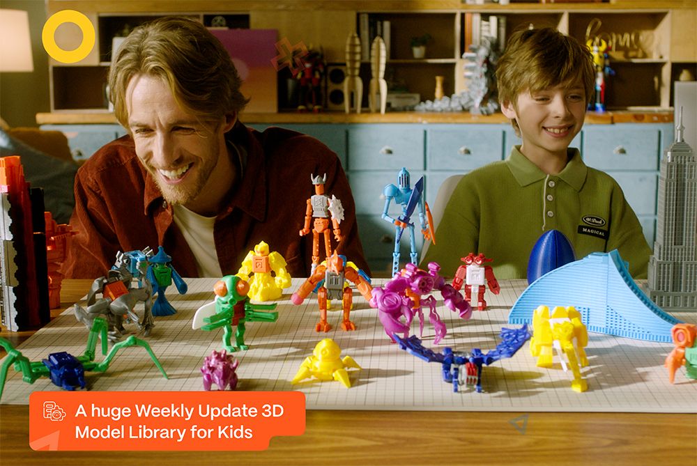 3D tiskárna AOSEED X-MAKER JOY pro děti, hlasová interakce s umělou inteligencí, chytré ovládání aplikací, časosběrné video, mini program