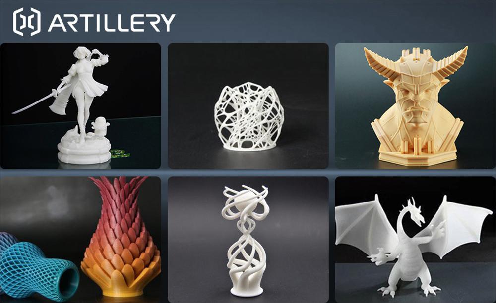 3D tiskárna Artillery Sidewinder X3 Plus, automatické vyrovnávání, maximální rychlost tisku 300 mm/s, dvoustupňový přímý extruder, automatické čištění trysek, 32bitová základní deska STM, horní osvětlení, 300x300x400 mm