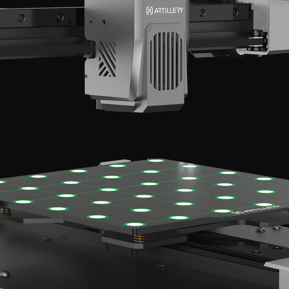 3D tiskárna Artillery Sidewinder X4 Pro, 240*240*260 mm, rychlost tisku 500 mm/s, lineární kolejnice v ose X a Y, extruder s přímým pohonem, automatické nivelace s 81 body, dvojitá táhla, tryska s automatickým čištěním