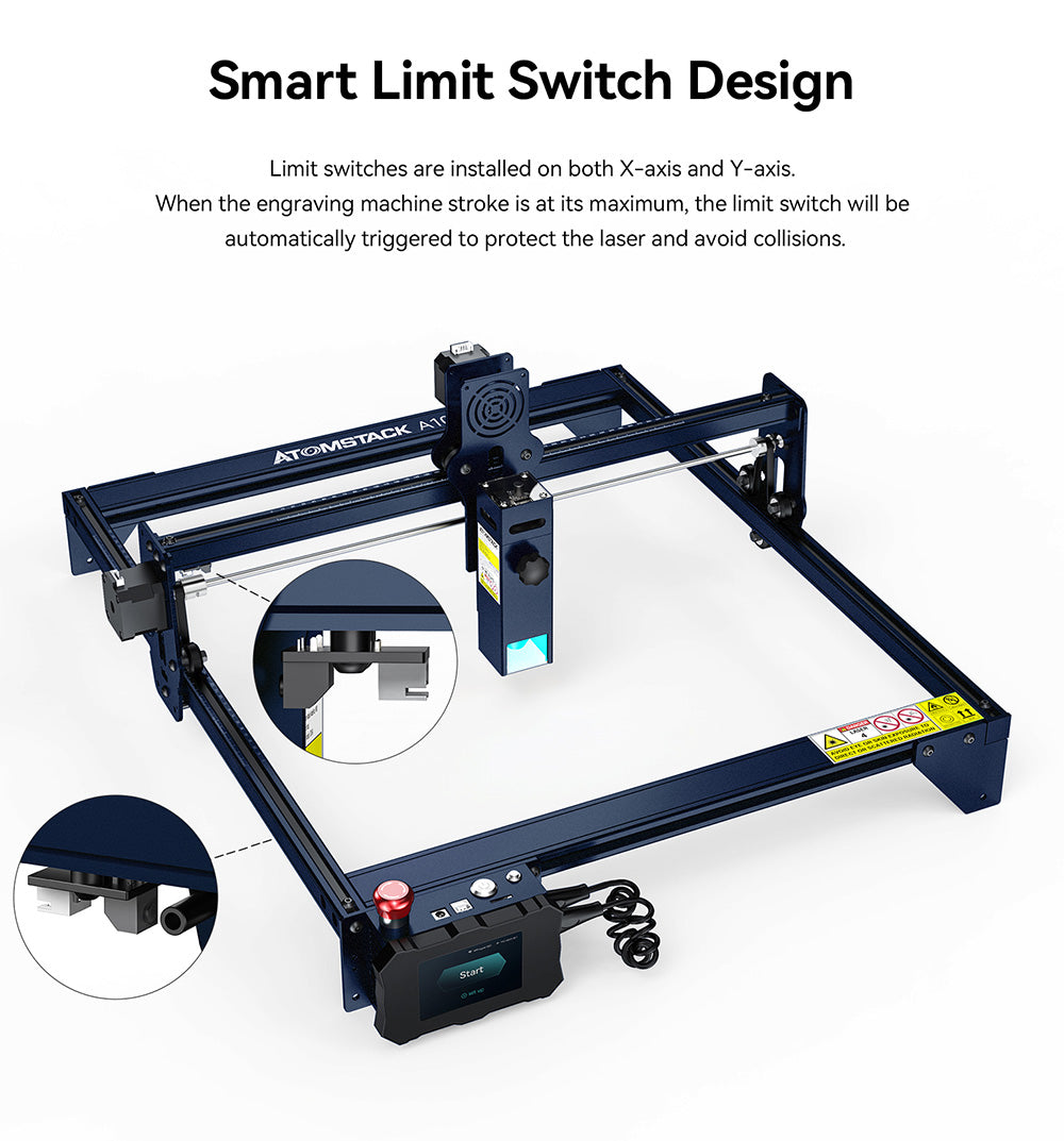 Laserová gravírka ATOMSTACK A10 Pro 10W, vysoká přesnost 0,01 mm, pevné ostření, dvojitý kompresní bod, 410*400 mm