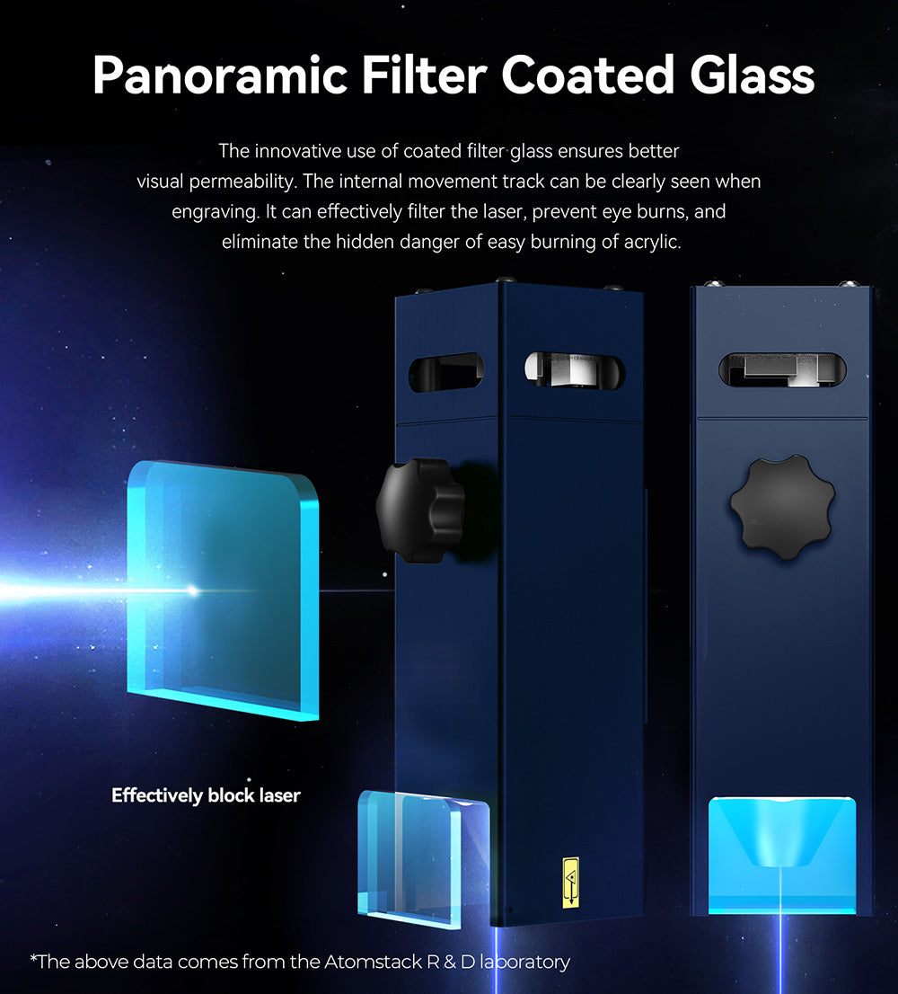 Laserová gravírka ATOMSTACK A10 Pro 10W, vysoká přesnost 0,01 mm, pevné ostření, dvojitý kompresní bod, 410*400 mm